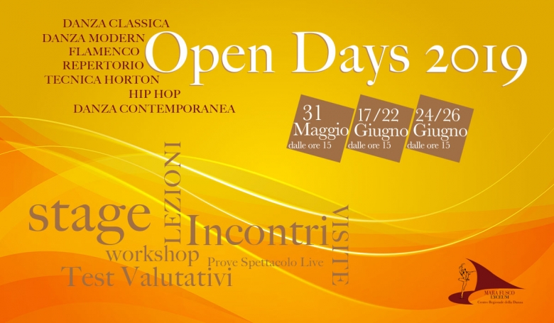 Open Days: la danza del Lyceum aperta a tutti. Si inizia il 31 Maggio