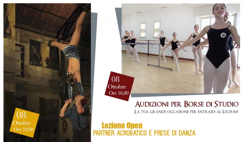 Audizione per Borse di Studio e lezione Open di Prese di Danza/Partner Acrobatico